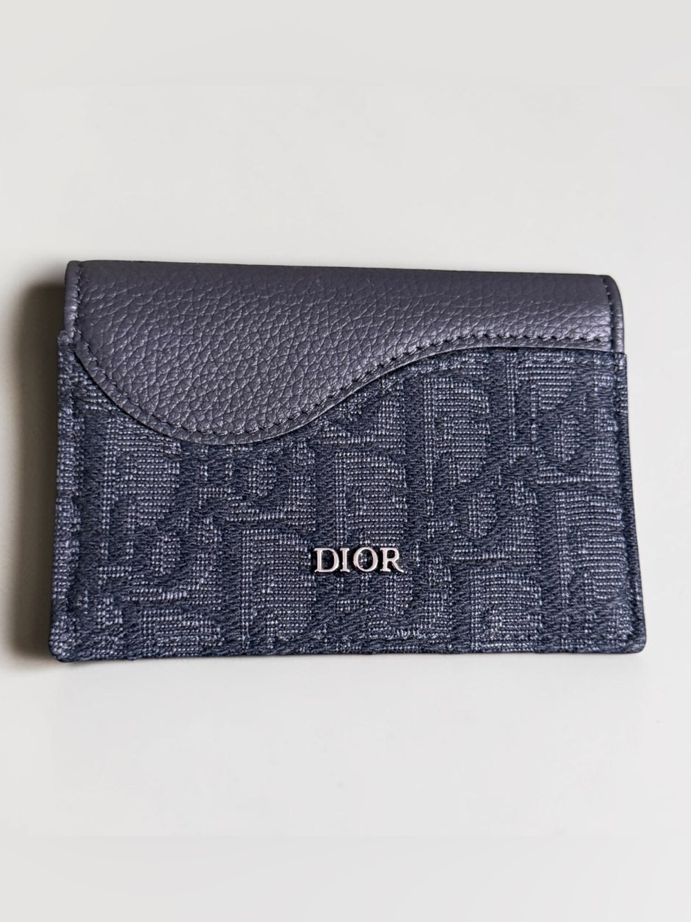 Dior Saddle Compact Business Card Holder Rank A condition